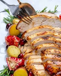 In slow cooker, place onion, celery, carrots and garlic. Easy Oven Roasted Maple Turkey Breast Healthy Fitness Meals