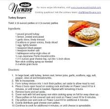 Nuwave Turkey Burgers Halogen Oven Recipes Turkey Burgers Cooking