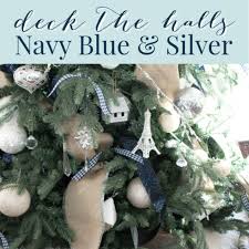 When christmas comes around, we all look to get the largest and best tree to decorate. Navy Blue Christmas Decor Ideas Home Tour A Pop Of Pretty