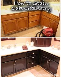 how to stain oak cabinetry (tutorial