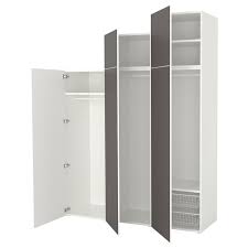 Platsa Kledingkast Wit Skatval Donkergrijs Lees Meer Ikea Ikea Kledingkast Ikea Kastdeuren