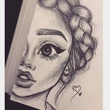 A Picture From Manila1545 Auf Pinterest Painting Draw Girl Pencil Paint Drawing Blackandwhi Art Drawings Art Drawings Sketches Girl Drawing Sketches