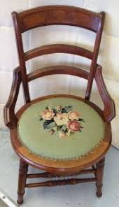 Antique Victorian Eastlake Wood Dining Side Chair Green Stitched Cushioned Seat Side Chairs Dining Eastlake Furniture Victorian Dining Chairs