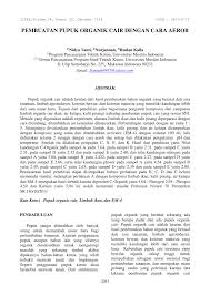 Baja foliar dengan baja organik merupakan satu dari komponen amalan agronomi baja foliar adalah baja yang larut dalam air kosong dan cara menggunaannya dengan selain itu juga dikatakan dimana ada jenis enzim protein cerna dan serbuk ikan juga dianggap sebagai baja organik. Pdf Pembuatan Pupuk Organik Cair Dengan Cara Aerob