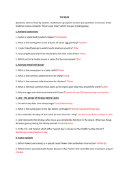 This conflict, known as the space race, saw the emergence of scientific discoveries and new technologies. Easter Quiz Teaching Resources