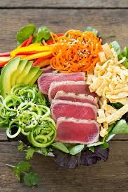 Beat the eggs and mix the lemon juice in a medium bowl. Ahi Tuna Salad With Sesame Ginger Dressing Dinner At The Zoo