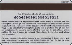 Raise is the smartest way to save every day. Gift Card Black Lines Christopher Banks United States Of America Christopher Banks Col Us Chr B 001a