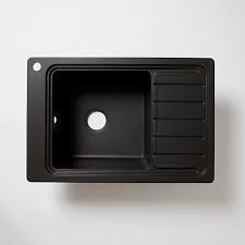 Evier En Granit Noir 1 Bac A Encastrer Goodhome Romesco Egouttoir Castorama