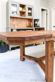 The dining tables rectangular frame is designed to fit perfectly in the dining room but is practical enough to serve well in just about any room of the house. Diy Dining Table With Leaves Houseful Of Handmade
