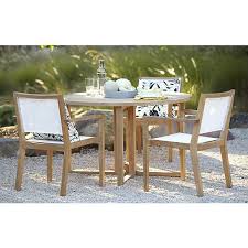 Regatta Round Drop Leaf Table In Outdoor Dining Tables Crate And Barrel Outdoor Accent Table Outdoor Dining Chairs Drop Leaf Table