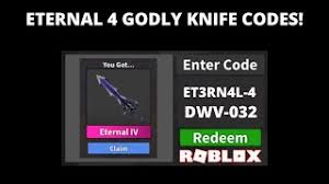 Mm2 knife codes | murder mystery 2 codes 2021. Free Eternal 4 Iv Godly Knife Codes In Roblox Mm2 Eternal 4 Giveaway In Roblox Mm2 Youtube