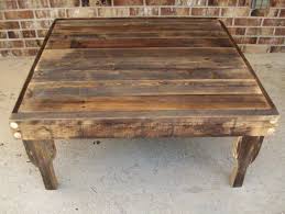Large Natural Finish Square Reclaimed Fence Wood Coffee Table With Removable Legs 29 Large Square Coffee Table Coffee Table Square Rustic Square Coffee Table