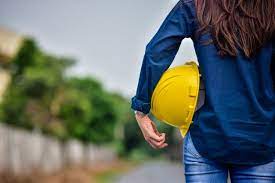 Female Engineer Holding Hardhat Safety Standing Outdoor Work Place Female Engineer Female Civil Engineer Engineering