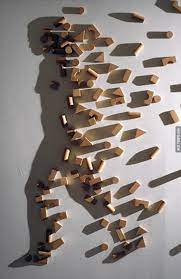 而且當你走近看 shadow art amazing art sculpture art