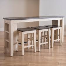 White Franklin Sofa Console Table With 3 Stools From Kirkland S In 2020 Dining Room Console Dining Room Console Table Console Table