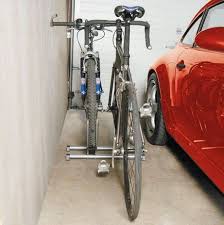 The Seurat 2 Bike Floor Stand Holds Up To Two Bikes While At The Same Time Providing A Clear Space In Your Basement Garage Wall Mount Bike Rack Bike Rack Bike