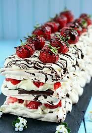 Chocolate And Strawberry Pavlova Valentines Day Desserts Chocolate Meringue Desserts Dessert Recipes