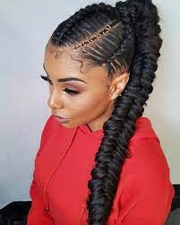 Fishtail Braid Ponytail Braids Braided Ponytail Hairstyles Natural Hair Styles Hair Ponytail Styles