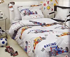 Race Car Bedding Set In Queen Or Full Grey Blue By Myveralinen Race Car Bed Cars Bedroom Set Car Bed Set