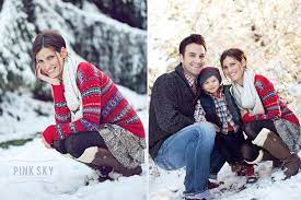 Pink Sky Photography What To Wear For Outdoors Winter Session Winter Family Photoshoot Winter Family Photos Photography Poses Family