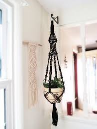 macrame plant hanger black macrame hanging planter pot holder plant holder large hanging basket macrame wedding decor plant hanger macrame plant hanger
