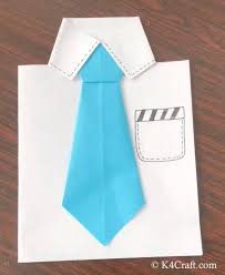 Fold the 2 cut edges towards the center and glue them down to make the collar. Diy Father S Day Cards To Make Dad Smile K4 Craft