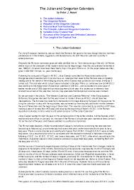 The Julian And Gregorian Calendars Peter J Meyer Academia Edu