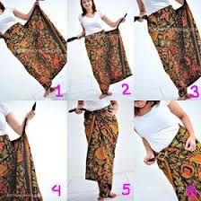 Cara Pakai Kain Batik Sebagai Rok Pakaian Renda Kebaya Pakaian Wanita