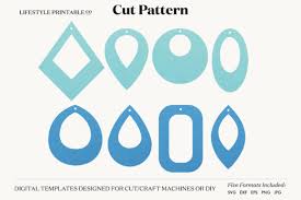 Download Earrings Template Cut File Graphic By Lifestyle Printable Co Creative Fabrica PSD Mockup Templates