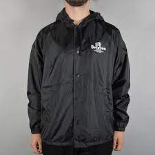 Brixton Tanka Hooded Windbreaker Jacket Black Skate Clothing From Native Skate Store Uk