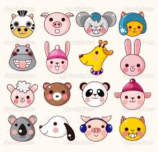 Cartoon Animal Face Icons Cartoon Baby Animals Cartoon Animals Cute Animal Drawings