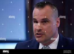 Joseph M. Ebert, Major, Investigative Services Bureau Commander, New  Hampshire State Police, speaks during a hearing, Monday, March 14, 2022, in  Manchester, N.H. New England law enforcement officials gathered with  legislators for