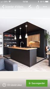 Il n'y a pas de service en soirée. Un Carrelage Pour Une Cuisine Noire Et Bois