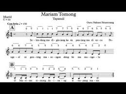 Tuliskan 3 jenis interval nada yang terdapat pada partitur lagu mariam tomong. Lagu Mariam Tomong Diciptakan Oleh Cara Golden