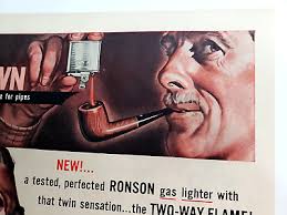 Ronson Lighters Vintage 1953 Ad Magazine Print Pipe Viceroy Victor Viola