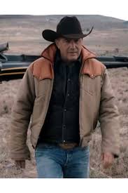 Kevin Costner Yellowstone John Dutton Jacket Yellowstone Series Kevin Costner Leather Bomber Jacket