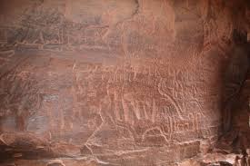 Rock Painting At Khazali Canyon In Wadi Rum Painted Rocks Painting Wadi Rum