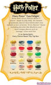 harry potter bertie botts jelly beans flavor guide