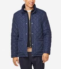 Mens Diamond Quilted Jacket In Navy Cole Haan Us