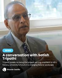 President Satish Tripathi is UB's longest-serving president, surpassing  William Greiner's tenure of 13 years as of last April, with fourteen years  now spent at the university. But Tripathi is not leaving anytime