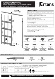 Leroy merlin supports people all around the world improve their living environment and lifestyle, by helping everyone design the home of their dreams and above all, to achieve it. Notice De Montage A B Chassis Premonte Pour Porte Coulissante Integree Manualzz