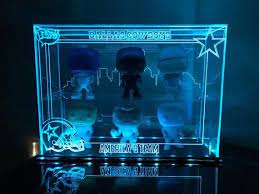 Acrylic Led Display Case For Funko Pop Custom Design Fits 6 Etsy Funko Pop Custom Display Case Funko Box