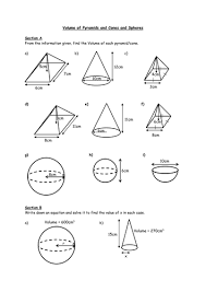 Use the approximate of value of π, that is 3.14. Volume Of Spheres And Cones Worksheet Teaching Resources