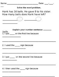 Maybe you would like to learn more about one of these? Word Problem W Reasoning Sentence Frames By Roxanne Clark Tpt