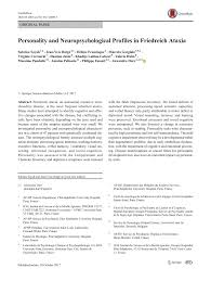 Vous pouvez à tout moment modifier ou supprimer vos alertes si vous le souhaitez. Pdf Personality And Neuropsychological Profiles In Friedreich Ataxia
