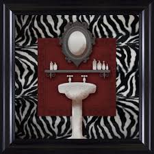 Not only zebra bathroom ideas, you could also find another pics such as zebra bathroom decor, green bathroom ideas, girls bathroom ideas, black bathroom ideas, blue chevron bathroom. Ptm Images 15 1 4 In X 15 1 4 In Zebra Bath A Framed Wall Art 6 2136a The Home Depot