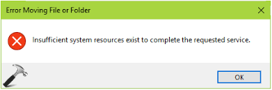 Fix Insufficient System Resources Exist To Complete The Requested Service
