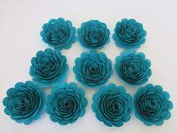 Maybe you would like to learn more about one of these? Dark Teal Roses Turquoise Blue Paper Flowers Set Of 10 Etsy In 2021 Paper Flowers Teal Roses Large Paper Flowers
