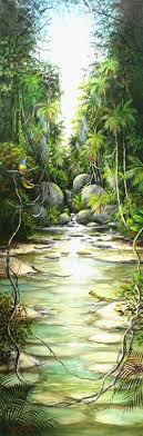 Rainforest Paintings Paysage Peinture Pastel Couleurs Du Monde