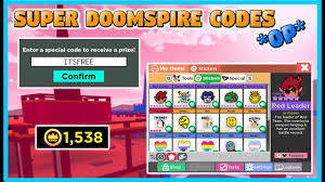 Our roblox super doomspire codes has a full list of valid codes that you can redeem for free crowns, stickers, and tools. All Op Codes For Super Doomspire Working 2020 Roblox Youtube